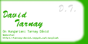 david tarnay business card